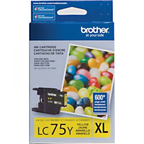 Cartucho de Tinta Brother LC-75Y Amarelo Original - Impressorajato